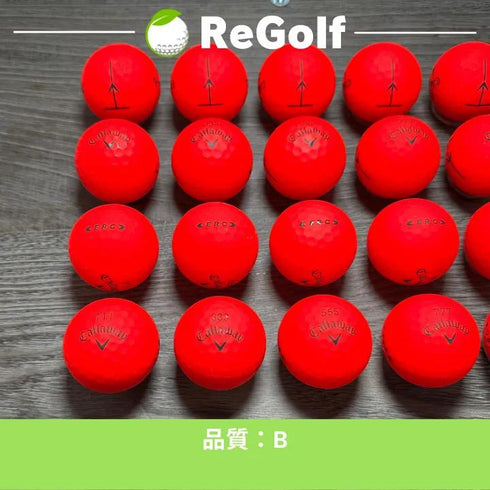 【中古】 【送料無料】 ロストボール キャロウェイ ERC マット レッド 2019年モデル 20球 Bランク ゴルフボール リゴルフ